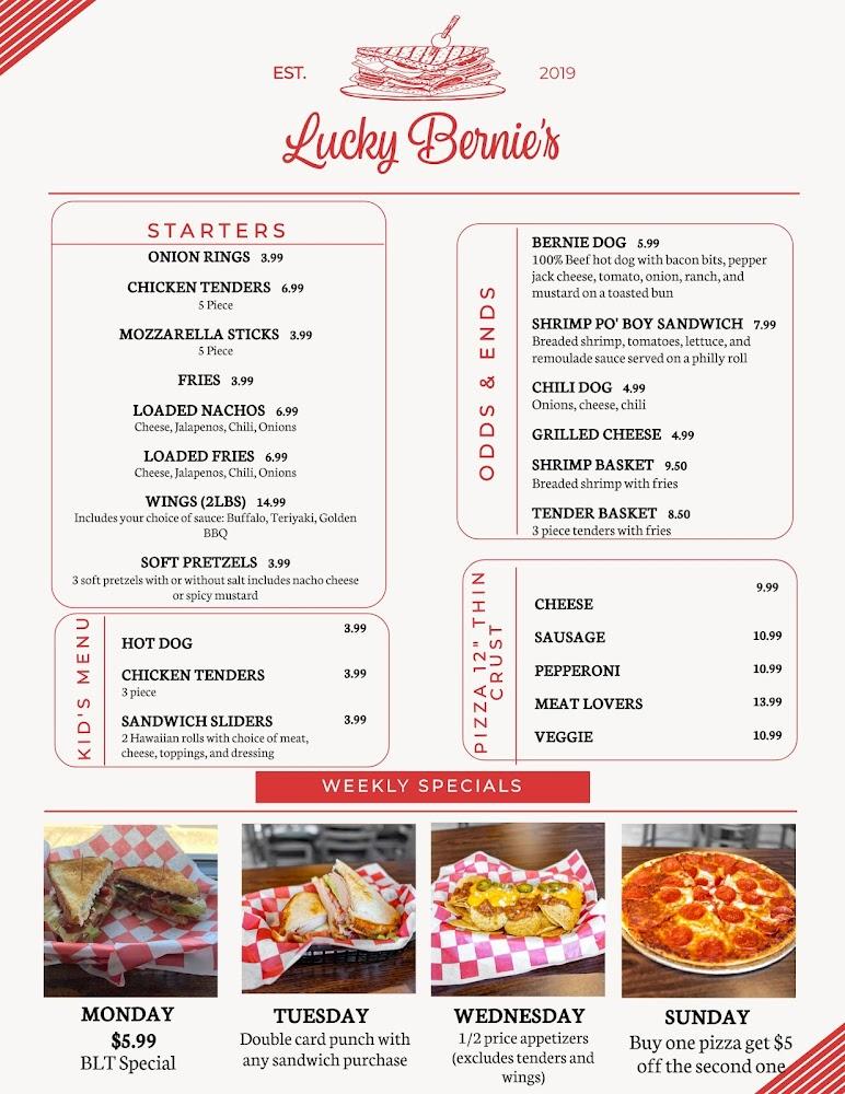 Lucky Bernie's - South Chicago Heights Menu image 2